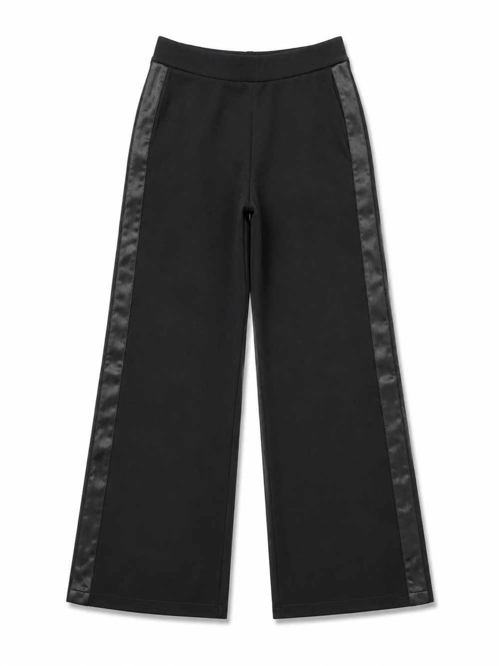 NWOT MEVER WORN Sierra Darien Women's Black Wide-Leg Pant with Satin Side Stripe